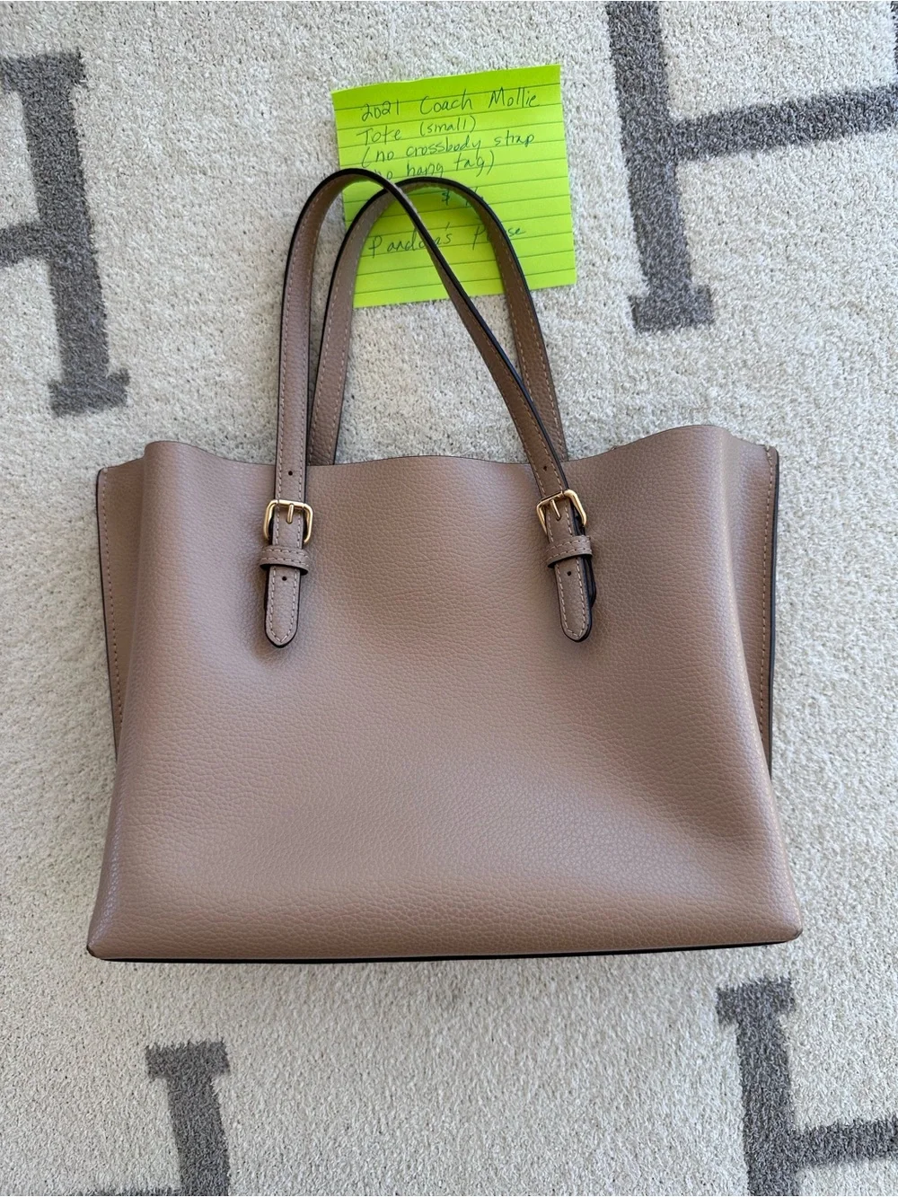 Coach Pebble Leather 2021 Mollie tote small